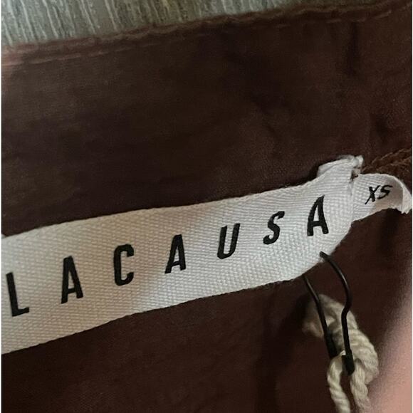 Anthropologie LACAUSA Alma Slip Dress in Chocolate Size XS NWT‎ - Picture 11 of 13